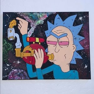 rick and morty painting